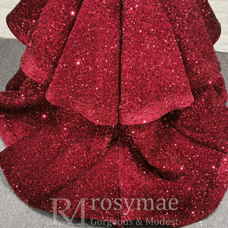 Women Maxi Off the Shoulder Sequin Prom Dress Evening Gown - Rosymae