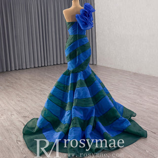 Women One Shoulder Mermaid Trumpet Prom Dress Formal Party Gown - Rosymae