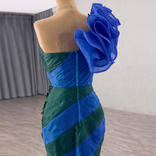 Women One Shoulder Mermaid Trumpet Prom Dress Formal Party Gown - Rosymae