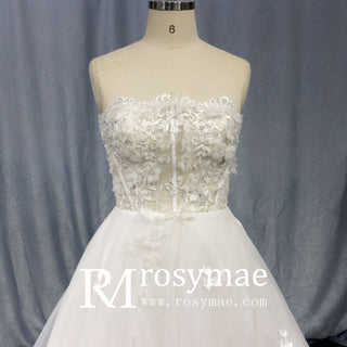 Tulle A-Line Strapless Wedding Dresses