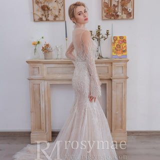 Backless-Long-Sleeve-Wedding-Gowns-in-2023