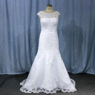 Cap-sleeve-Mermaid-Trumpet-Wedding-Dress