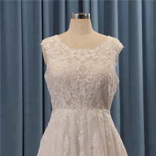 Cap sleeve lace Wedding gown