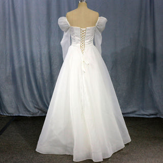 Fairy Beach Sweetheart Lantern Sleeves Princess Bridal Wedding Dresses