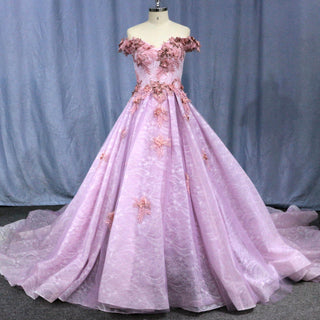 Full-Length A-Line Purple Wedding Dresses