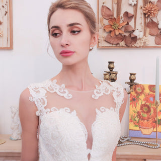    Illusion-Neckline-Bridal-Wedding-Dresses