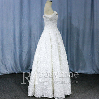 Illusion-laceoff-the-shoulder-wedding-dress