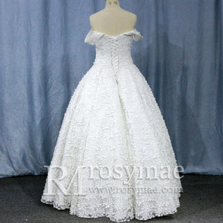 Illusion-laceoff-the-shoulder-wedding-dress