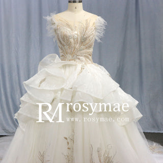 ruffle-skirt-Bridal-Wedding-Dresses