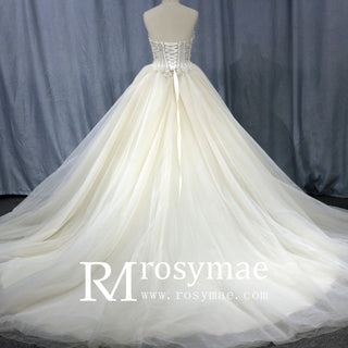 Princess-Waist-Luxury-Pearl-wedding-dresses