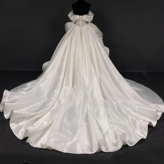 Satin-tulle-wedding-gown