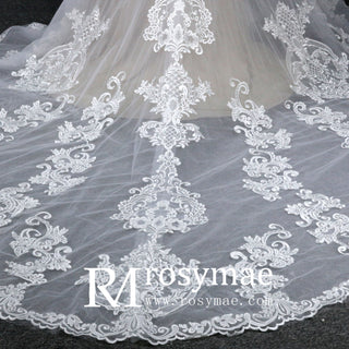 Deep V Neck Sexy Spaghetti Straps Backless Lace Mermaid Wedding Dress