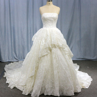 Strapless-ruffled-wedding-dresses