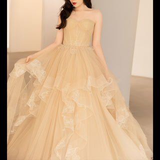 Sweetheart Neckline Gold Formal Dresses & Evening Gowns