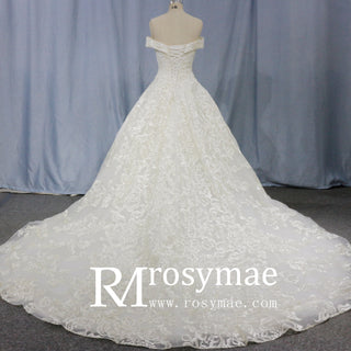  affordable off-the-shoulder wedding dress