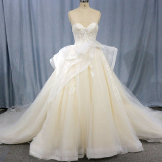 Beautiful Ruffle Skirt Bride Dress Sweetheart Wedding Dress - Rosymae