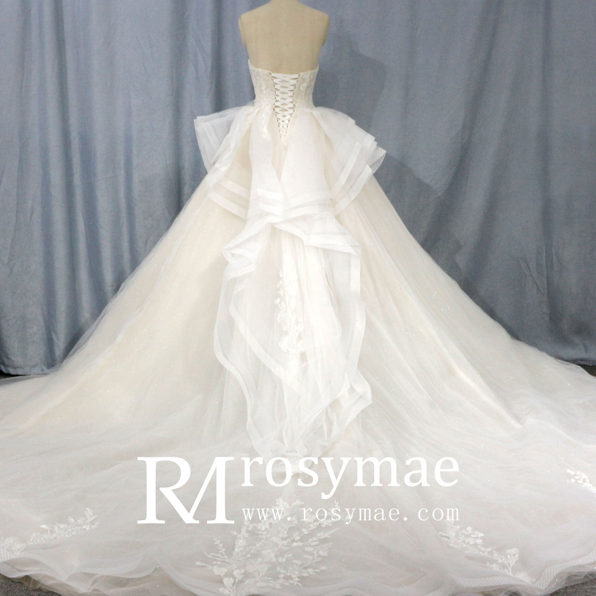 Beautiful Ruffle Skirt Bride Dress Sweetheart Wedding Dress - Rosymae