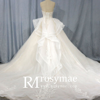Beautiful Ruffle Skirt Bride Dress Sweetheart Wedding Dress - Rosymae