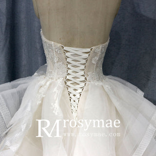 Beautiful Ruffle Skirt Bride Dress Sweetheart Wedding Dress - Rosymae