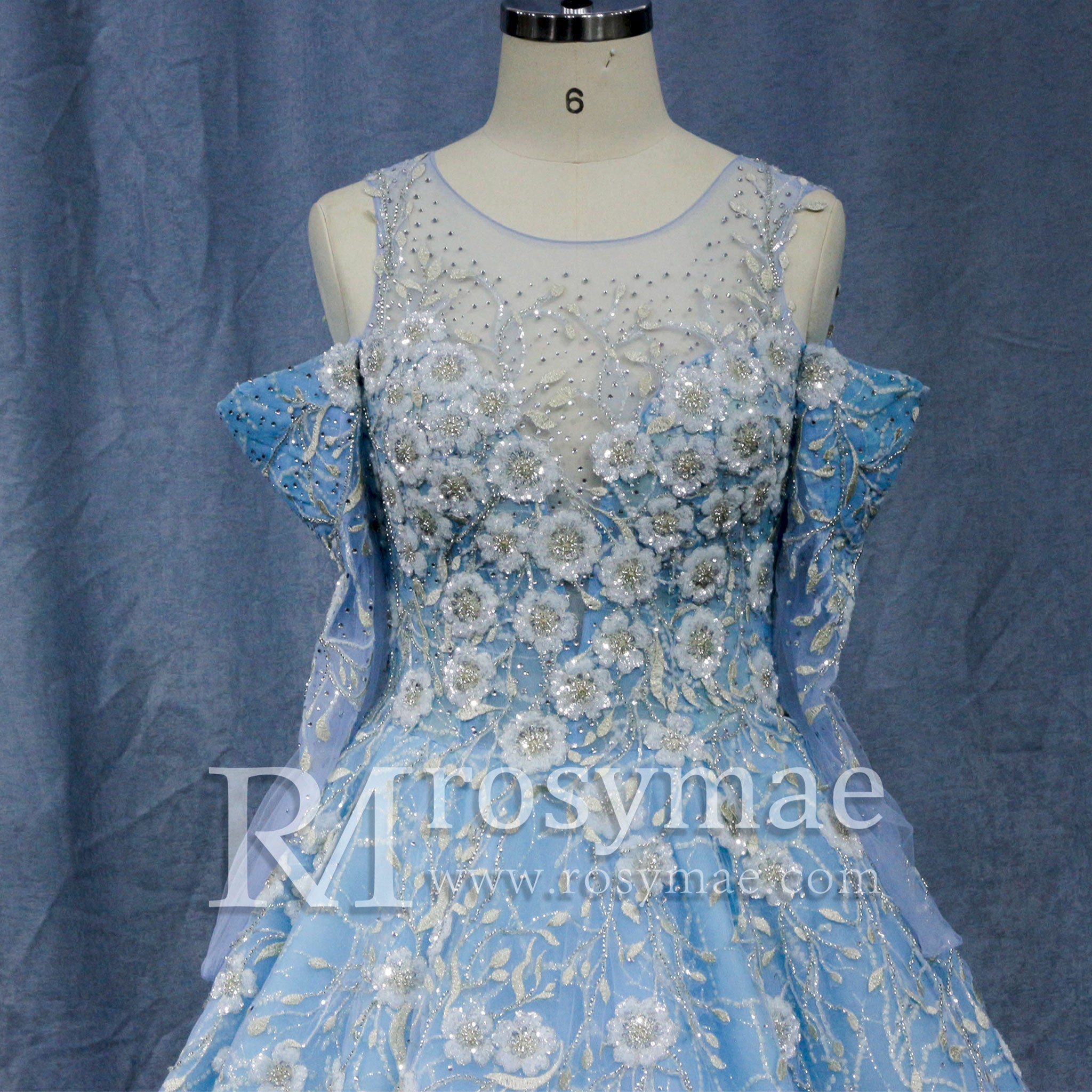 Blue Yellow Purple A Line Wedding Dresses and Bridal Gowns Blue / 24W