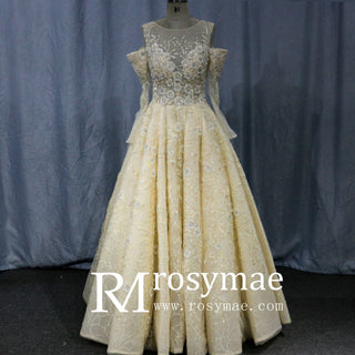 Blue Yellow Purple A Line Wedding Dresses and Bridal Gowns - Rosymae