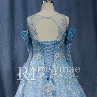 Blue Yellow Purple A Line Wedding Dresses and Bridal Gowns - Rosymae