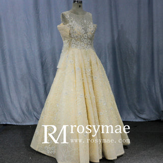 Blue Yellow Purple A Line Wedding Dresses and Bridal Gowns - Rosymae