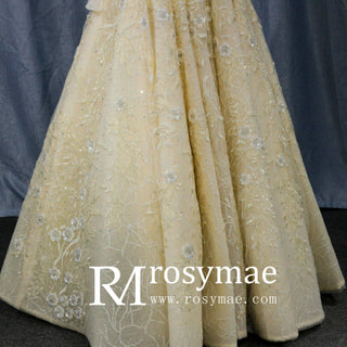 Blue Yellow Purple A Line Wedding Dresses and Bridal Gowns - Rosymae
