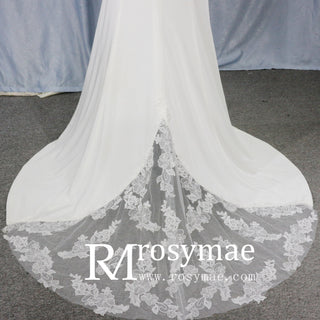 Boho A-Line Wedding Dress with 3/4 Sleeves - Rosymae