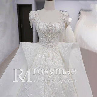 cap-sleeve-bridal-gown
