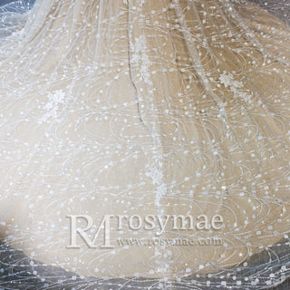 Cap-Sleeves Trumpet/Mermaid Appliques Garden/Outdoor Wedding Dress - Rosymae