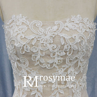 Curvy Mermaid Wedding Dress Gown with Super Flattering Lace - Rosymae