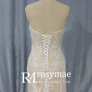 Curvy Mermaid Wedding Dress Gown with Super Flattering Lace - Rosymae