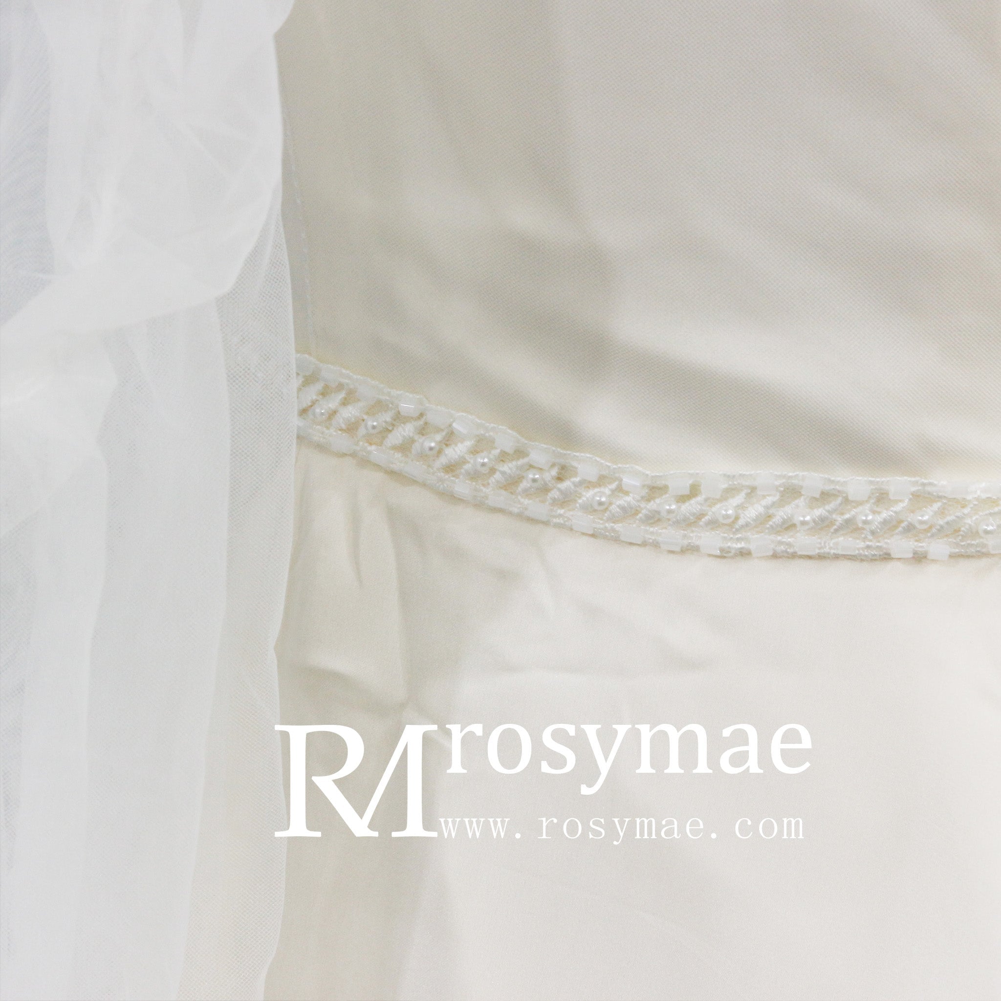 Elegant Deep V-Neck Wedding Dresses with Sheer Sleeves - Rosymae