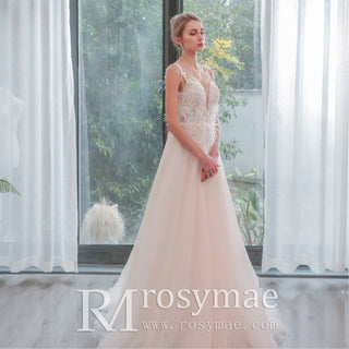 Fabulous Feather A Line Wedding Dresses for the Couture Bride - Rosymae