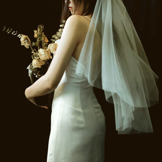 Fit Flare Satin Lace Spaghetti Strap Wedding Dress Bridal Gown