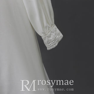 Gorgeous Long Sleeves V-Neck Mermaid Wedding Dress - Rosymae