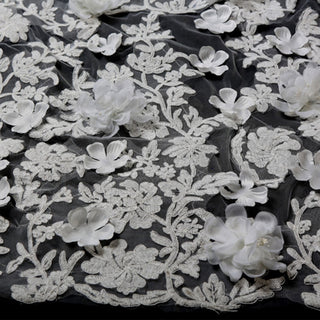 Handmade Flowers Tulle Bridal Head Veil - Rosymae