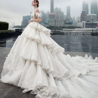 illusion-bodice-big-skirt-wedding-dress