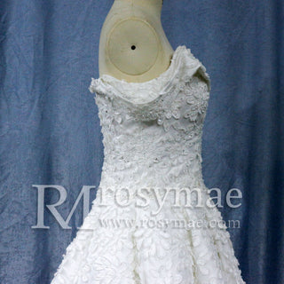 Illusion Lace off-the-shoulder Bridal Wedding Dress - Rosymae