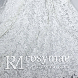 Lace Long Sleeves High Neck Ball Gown Wedding Dress - Rosymae