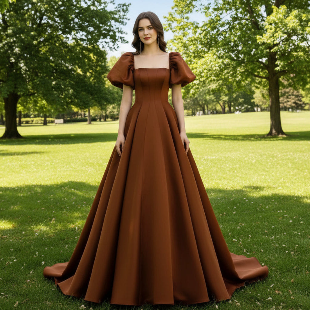 Formal Dresses & Evening Party Gown with Puffy Short Sleeve Rosymae Formal Dresses & Evening Party Gown with Puffy Short Sleeve Rosymae