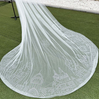 Long Head Veil Sewed Building - Rosymae