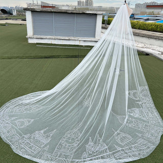 Long Head Veil Sewed Building - Rosymae