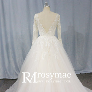 long-sleeve-Autumn-winter-bridal-wedding-gown