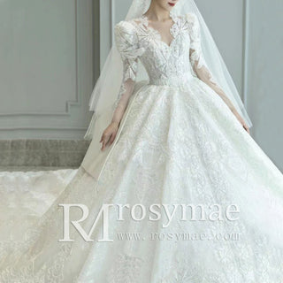 long-sleeve-lace-wedding-gown