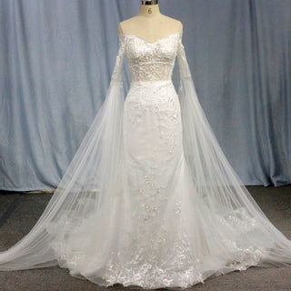 long sleeve trumpet wedding dress