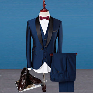Men 3 Piece Wedding Groomsmen Suits - Rosymae