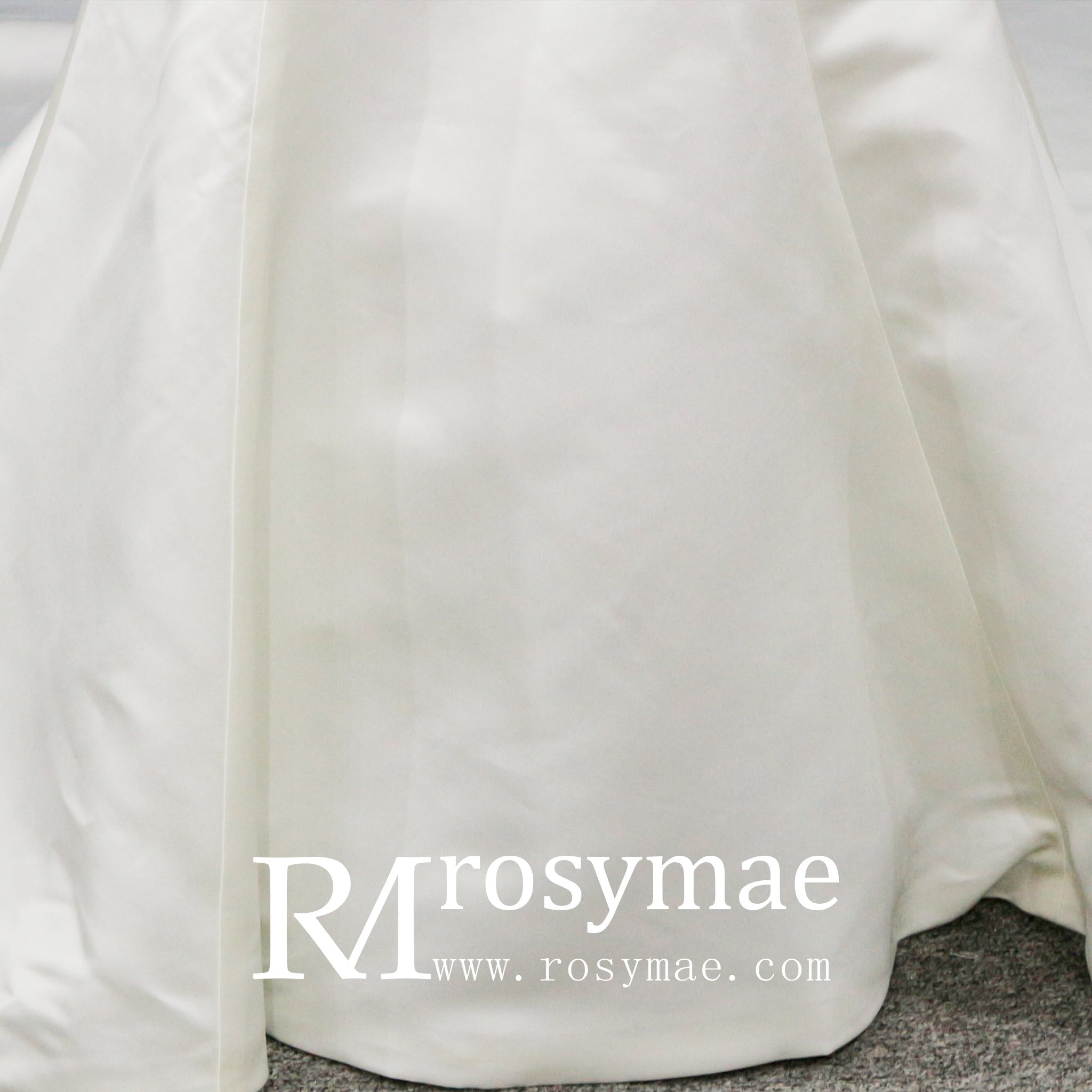 Mermaid Satin Wedding Dress with Tank Straps and Deep V Neck - Rosymae