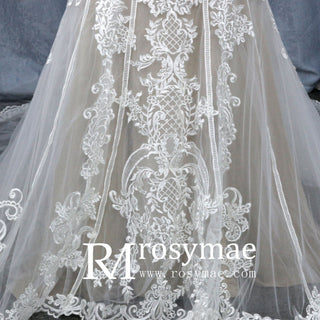 Mermaid Spaghetti Straps Beach Wedding Gowns V Neck Dresses - Rosymae